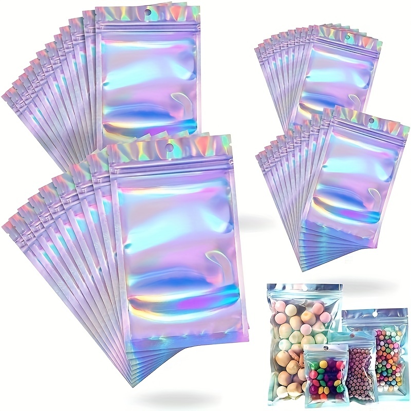 Food Snacks In Usa - 20PCS Holographic Odor Proof Bags, Resealable
