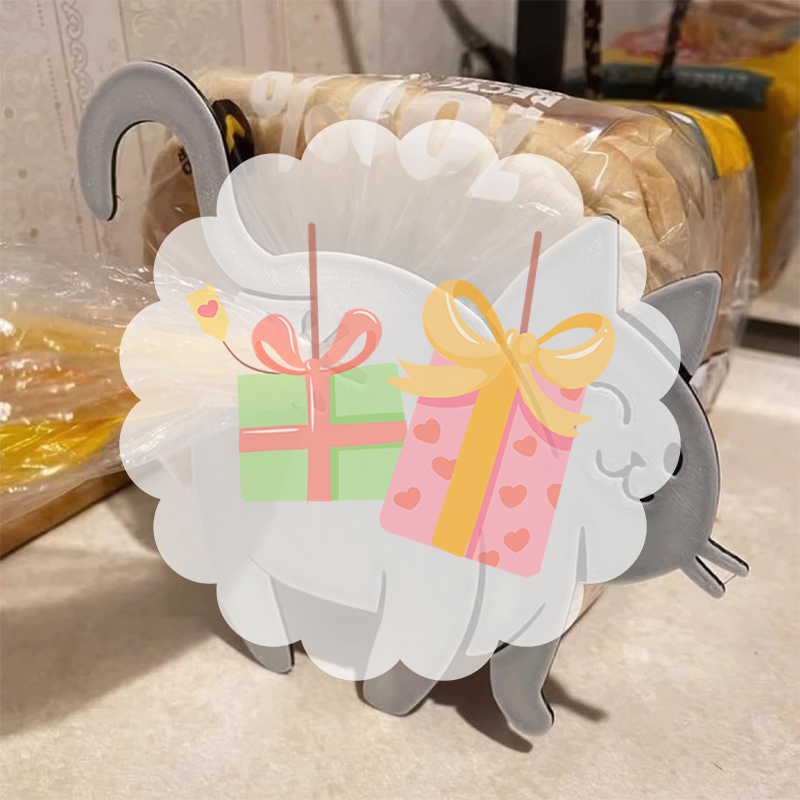 2pcs 3D Cat Butt Bread Bag Cli - đánh giá và giá Food Lovers Snacks