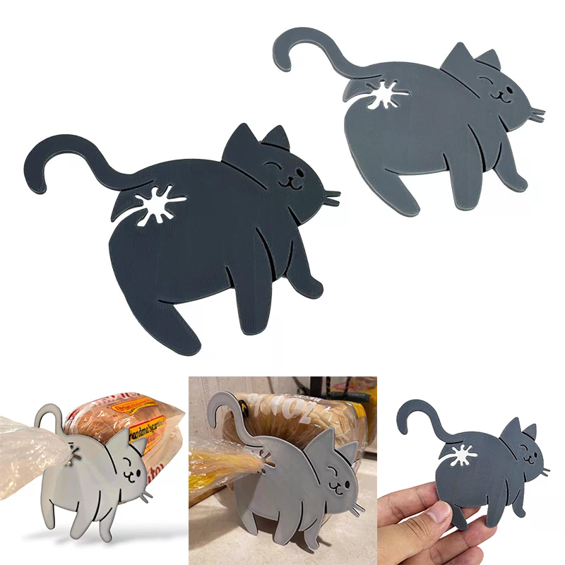 2pcs 3D Cat Butt Bread Bag Cli - đánh giá và giá Food Lovers Snacks