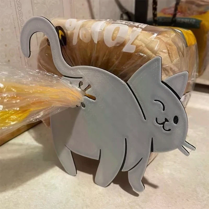 2pcs 3D Cat Butt Bread Bag Cli - đánh giá và giá Food Lovers Snacks