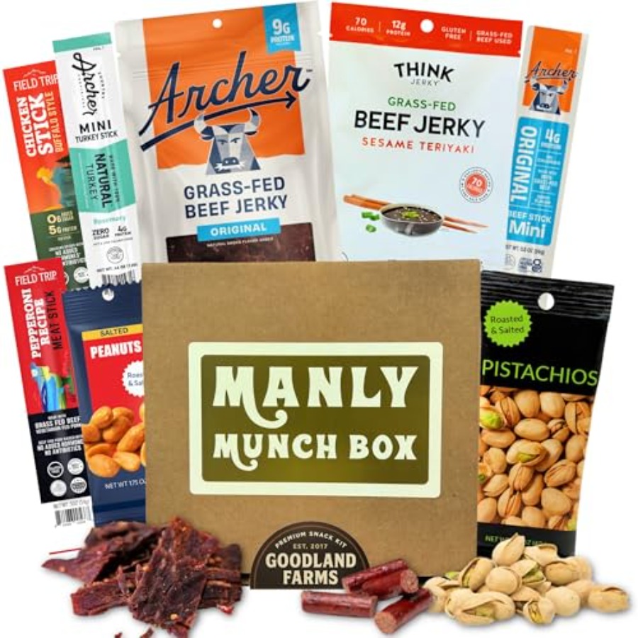 Manly Munch Box Jerky Gift Box - đánh giá và giá Jerky Beef Pack