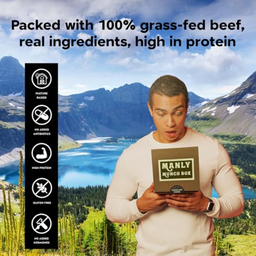 Manly Munch Box Jerky Gift Box - đánh giá và giá Jerky Beef Pack