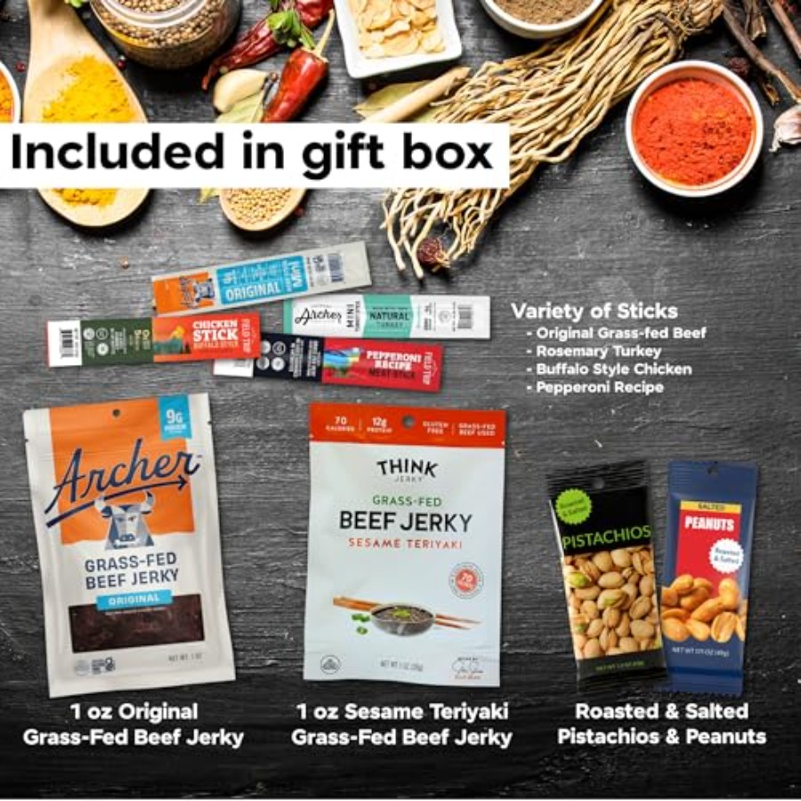 Manly Munch Box Jerky Gift Box - đánh giá và giá Jerky Beef Pack