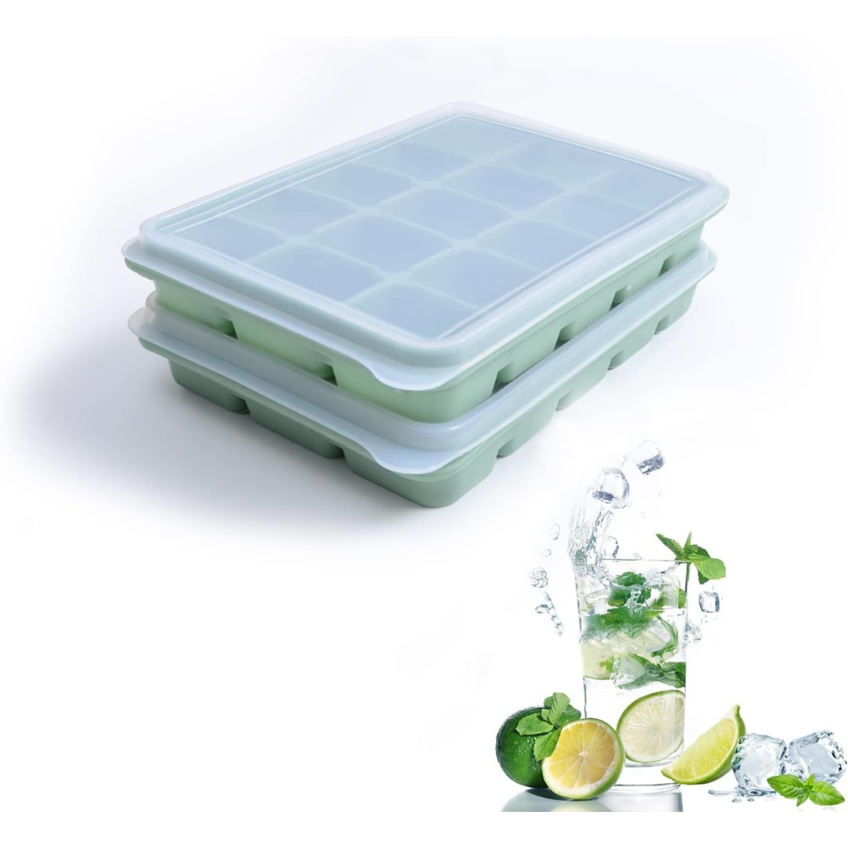 2 Pcs Food Grade Silicone Ice  - đánh giá và giá Food Snacks Easy To Make