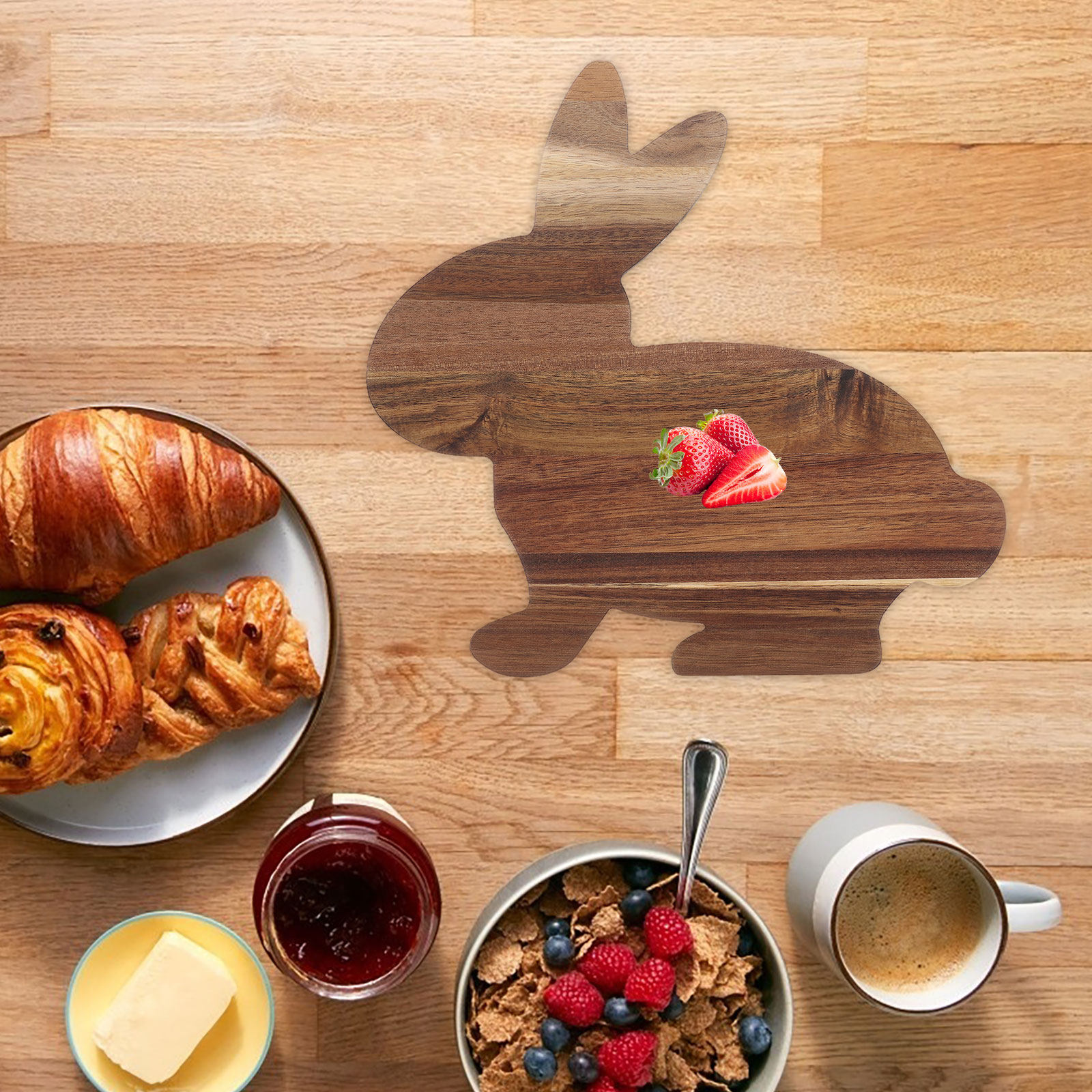 Bunny Shaped Wooden Cutting Bo - đánh giá và giá Food Snacks In Usa