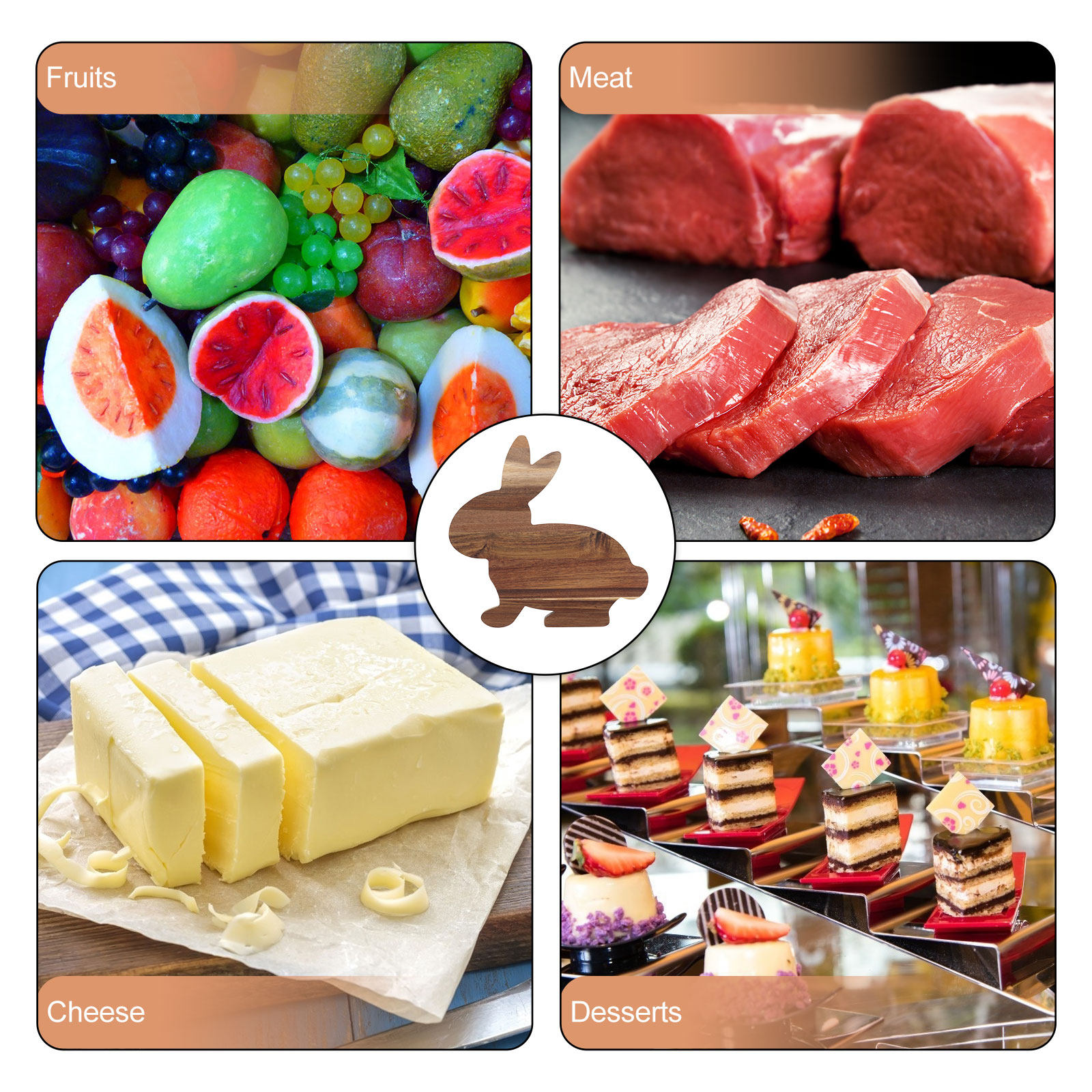 Bunny Shaped Wooden Cutting Bo - đánh giá và giá Food Snacks In Usa